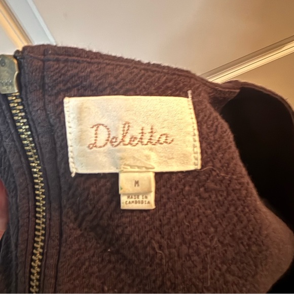 ⭐️ 5 For $25 Deletta (Anthology) Puff Sleeve Black Dress (M) - Picture 4 of 4